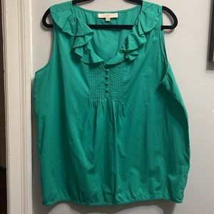 LOFT Sleeveless Top Green Size XL
